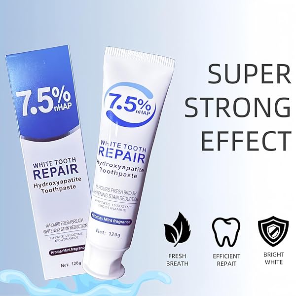 HYDROXYAPATITE TOOTHPASTE, 7.5% HYDROXYAPATITE TOOTHPASTE FOR ENAMEL PROTECTION AND TOOTH STRENGTHENING