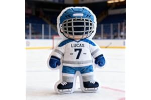 Personalized Ice Hockey Player Pillow Custom Jersey Name and Number Throw Pillows for Kids Bedroom Living Room Bed Couch Deco