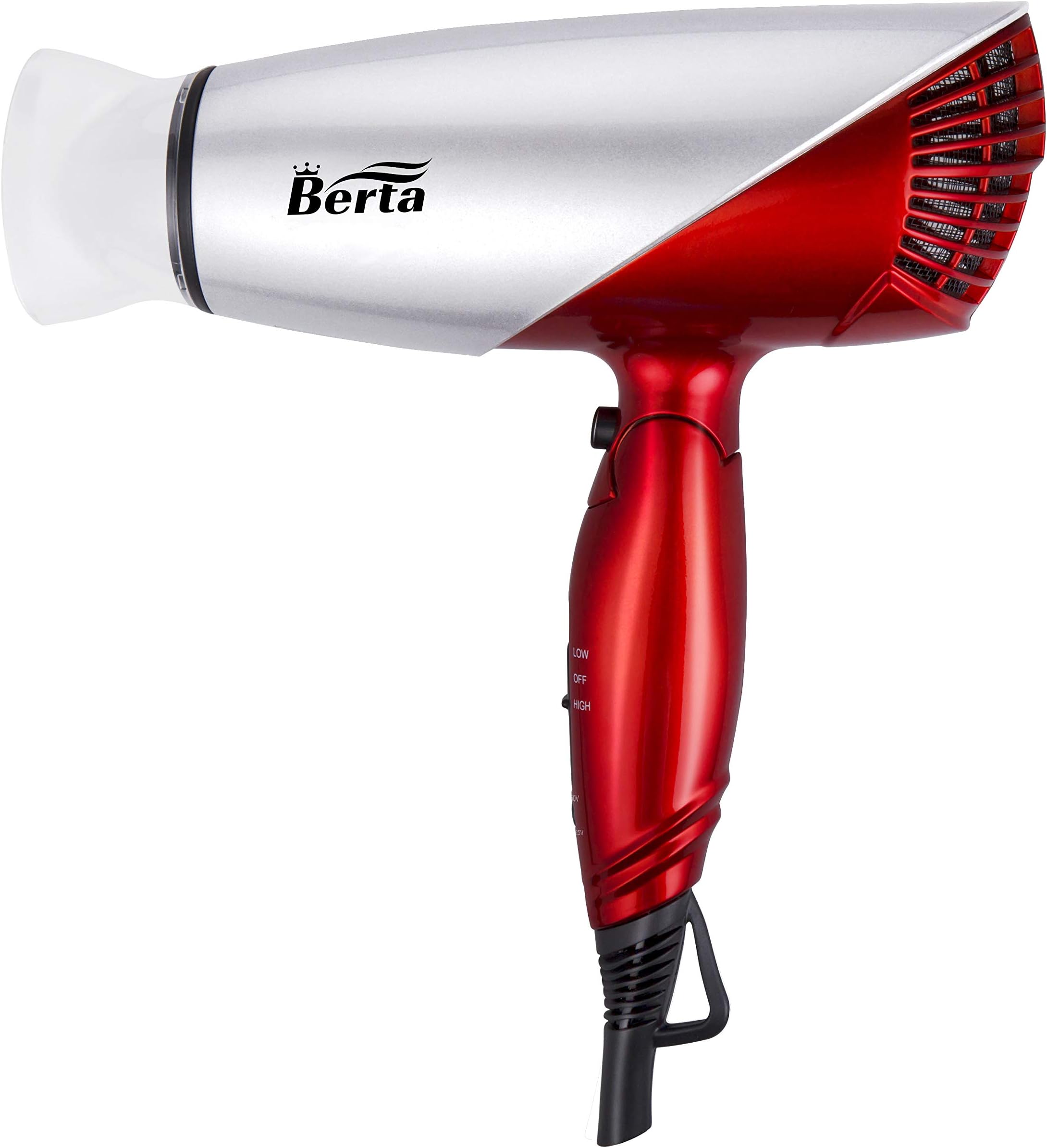 JINRI Travel Hair Dryer Sterilization 1875 Watt Dual Voltage Blow Dryer Dc Motor Foldable Handle Lightweight Negative Ionic Folding Hair Dryer