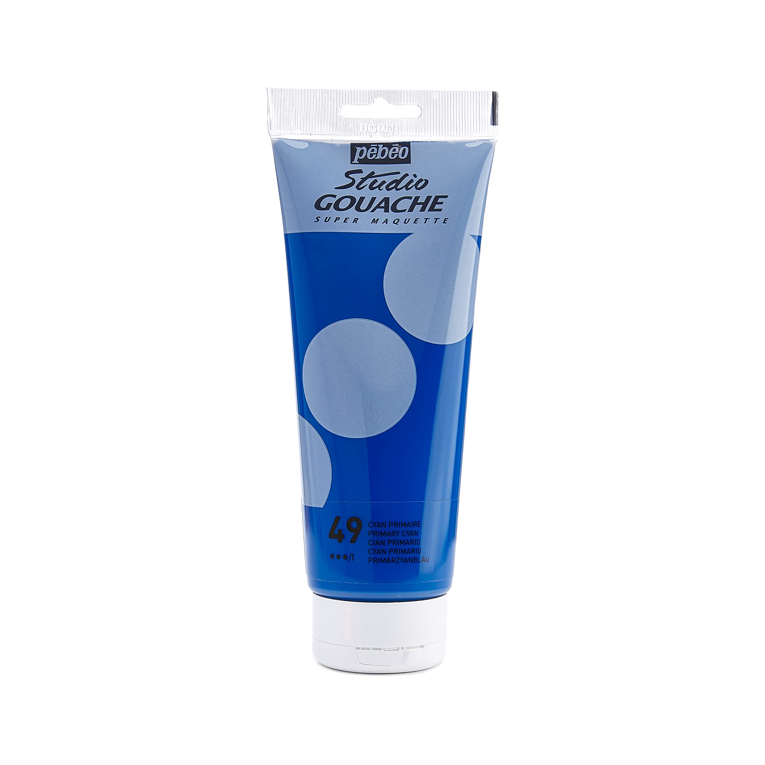 PEBEO 220 ml Studio Gouache, Primary Cyan, Blue, 270-049