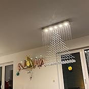 Dst Kristall Kronleuchter Deckenleuchten, Moderne rechteckige Tropfen