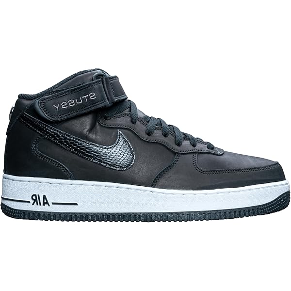 全長58センチ us air force トラッフー Amazon.com | Nike Mens Air Force 1 Mid DJ7840 001 Stussy - Black