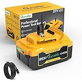 【USB-C Fast Charging】 Replacement for Dewalt 20V Max Battery with Type C Input/Output Port 65W Fast Charge, Compatible with Dewalt 20V Battery DCB180 DCB181 DCB200 DCB203 DCB204 DCB205 DCB206