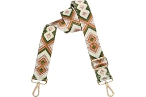 LINKSANDT Purse Straps Replacement Crossbody, Bag Strap Guitar Straps for Handbags, Shoulder Strap for Bag with Embroidery Pattern