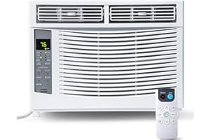 Adoolla Window Air Conditioner 6,000 BTU, Air Conditioners Turbo Fast Cooling Up to 250 Sq.Ft. Window AC Unit with Remote & APP Control, T Design Easy Install Kit, Auto Restart, 24H Timer
