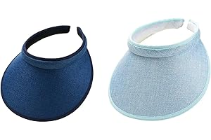 jecvxor Cloth Covered Slip-On Visor for Women, Adjustable Cap Sports Sun Visors for Men