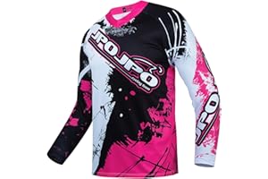 JPOJPO Kids Cycling Jersey Downhill Shirts 4-14 Years for Girls Boys Clothing Long Sleeve Powersports Bike Child Bicycle BMX Tops