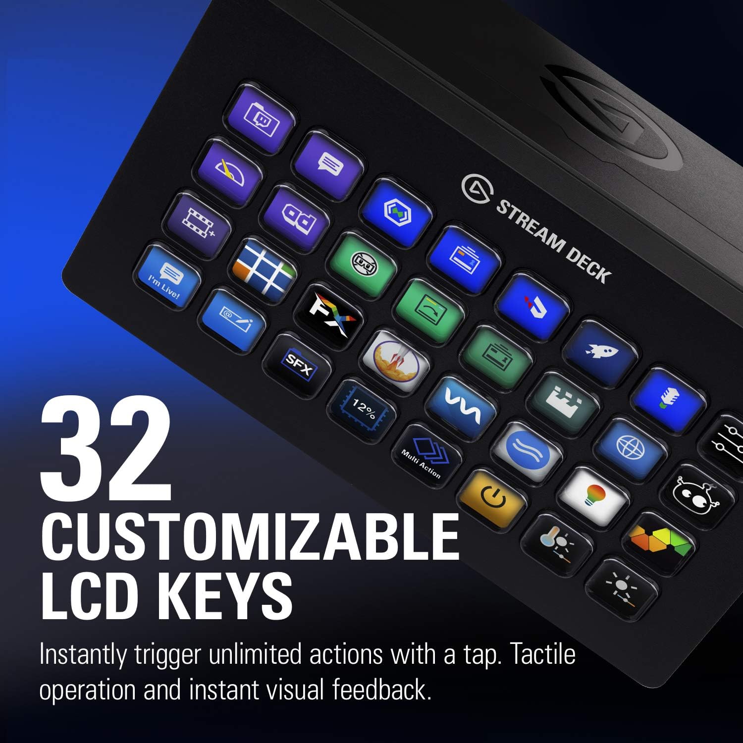 Elgato Stream Deck XL - Advanced Stream Control with 32 customizable LCD keys, for Windows 10 and macOS 10.13 or later: Computers & Accessories
