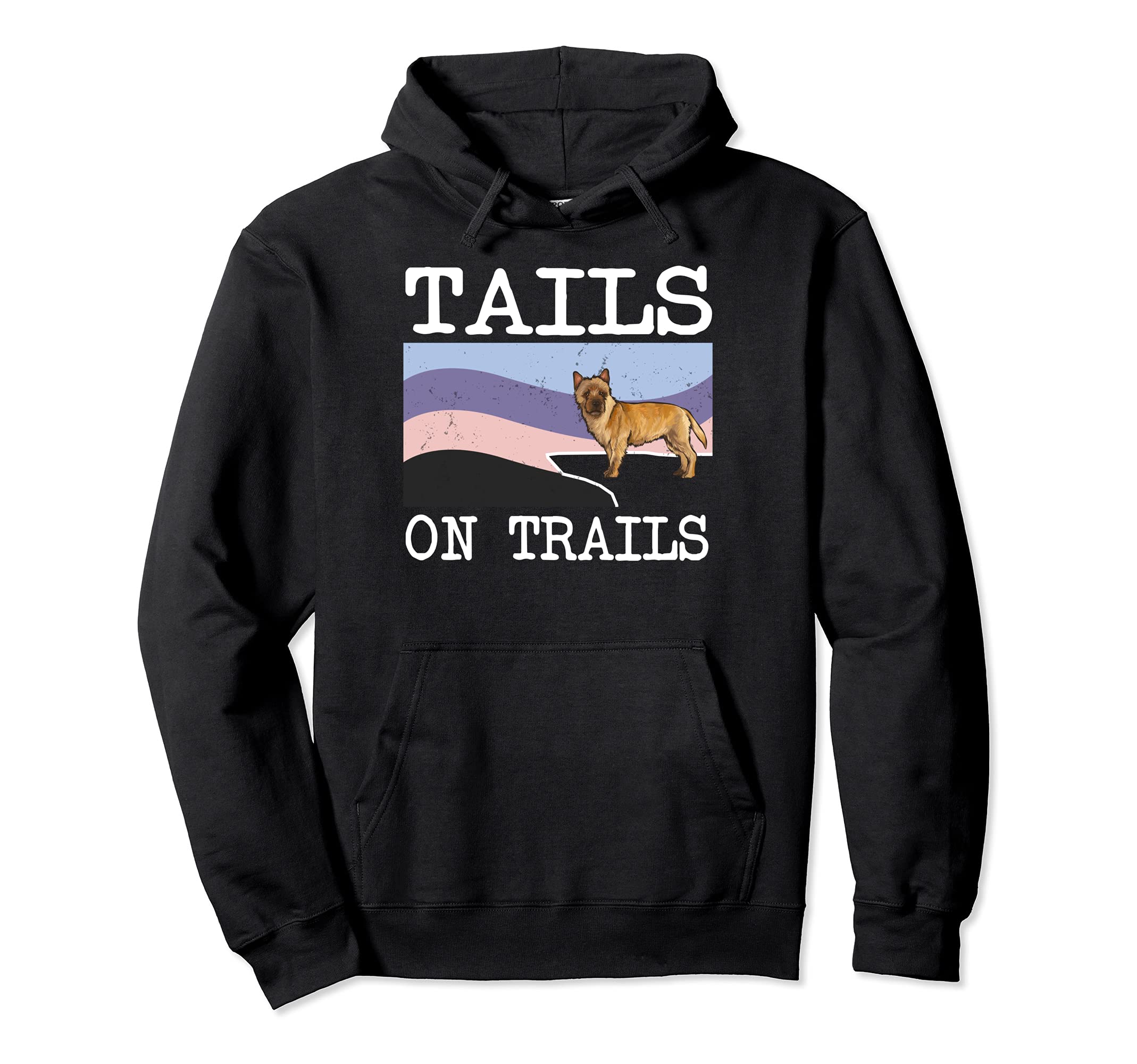 Cairn Terrier Tails On Trails Funny Dog Hiking Pullover Hoodie