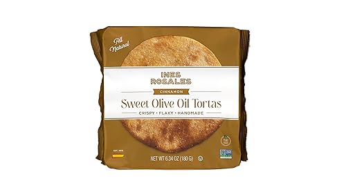 INES ROSALES Cinnamon Sweet Olive Oil Tortas - 6.34 Oz Plant-Based Mediterranean Crisps