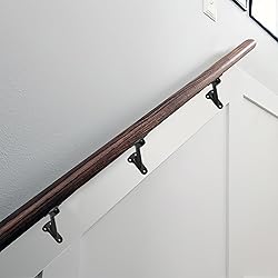 ZAUYX 5 Pack 3 Inch Hand Rail Bracket Black Stair