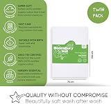 Bloomsbury Mill 75x100cm Organic Cotton Flat Sheets Twin Pack White view 3