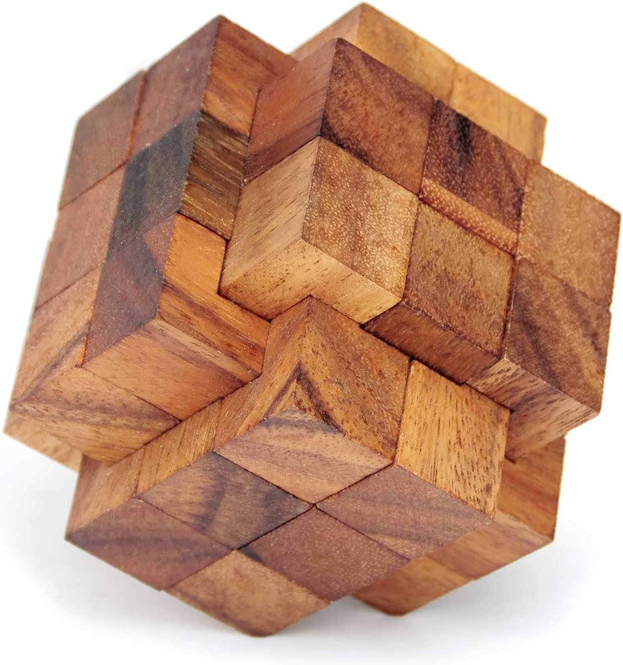 Logica Games Art Tease - Precious Wood Mathematical Puzzle - 2 Games in 1 - Difficulty: 2/6 Medium+4/6 Extreme - Travel Version