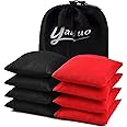 YAADUO Set of 8 Regulation Cornhole Bags Double Sided, Weather Resistant Bean Bags for Cornhole Toss Game, Corn Hole Beans Bags with Tote Bag