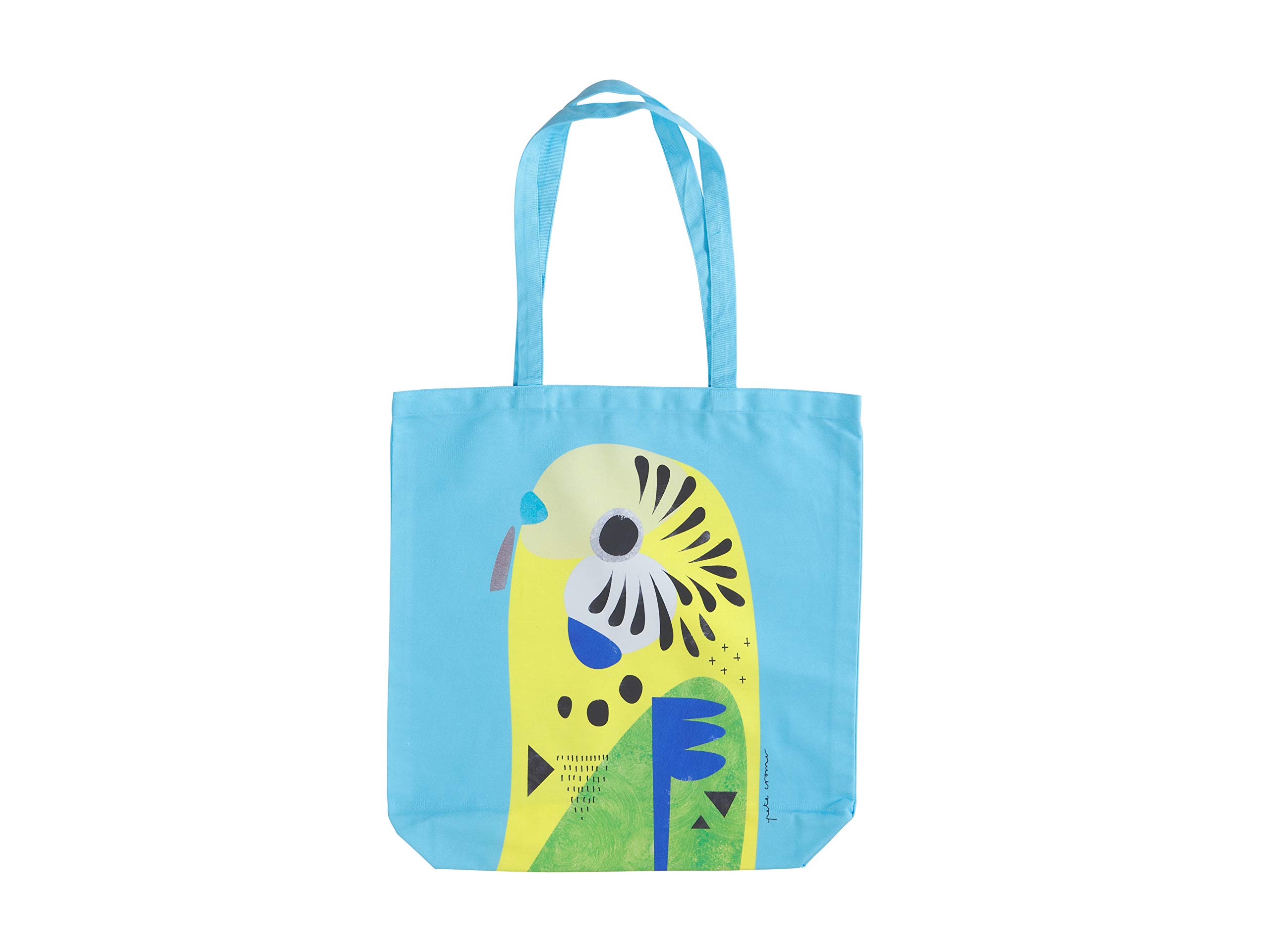 Maxwell & Williams Pete Cromer Large Tote Bag, Budgerigar Print, 1% Cotton, 42 x 41 cm