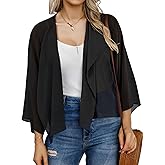 Womens Summer Tops Short Shrugs Kimono Cardigans Casual Chiffon Bolero Jackets