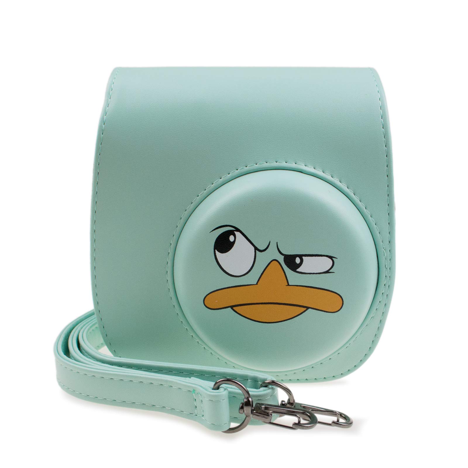 MUZIRI KINOKOO Protective Case for Fuji Instax Mini 12 11 9 8, PU Leather Protective Case Compatible with Fuji Instax Mini 12/11/9/8/7 Instant Camera - Duck Pattern