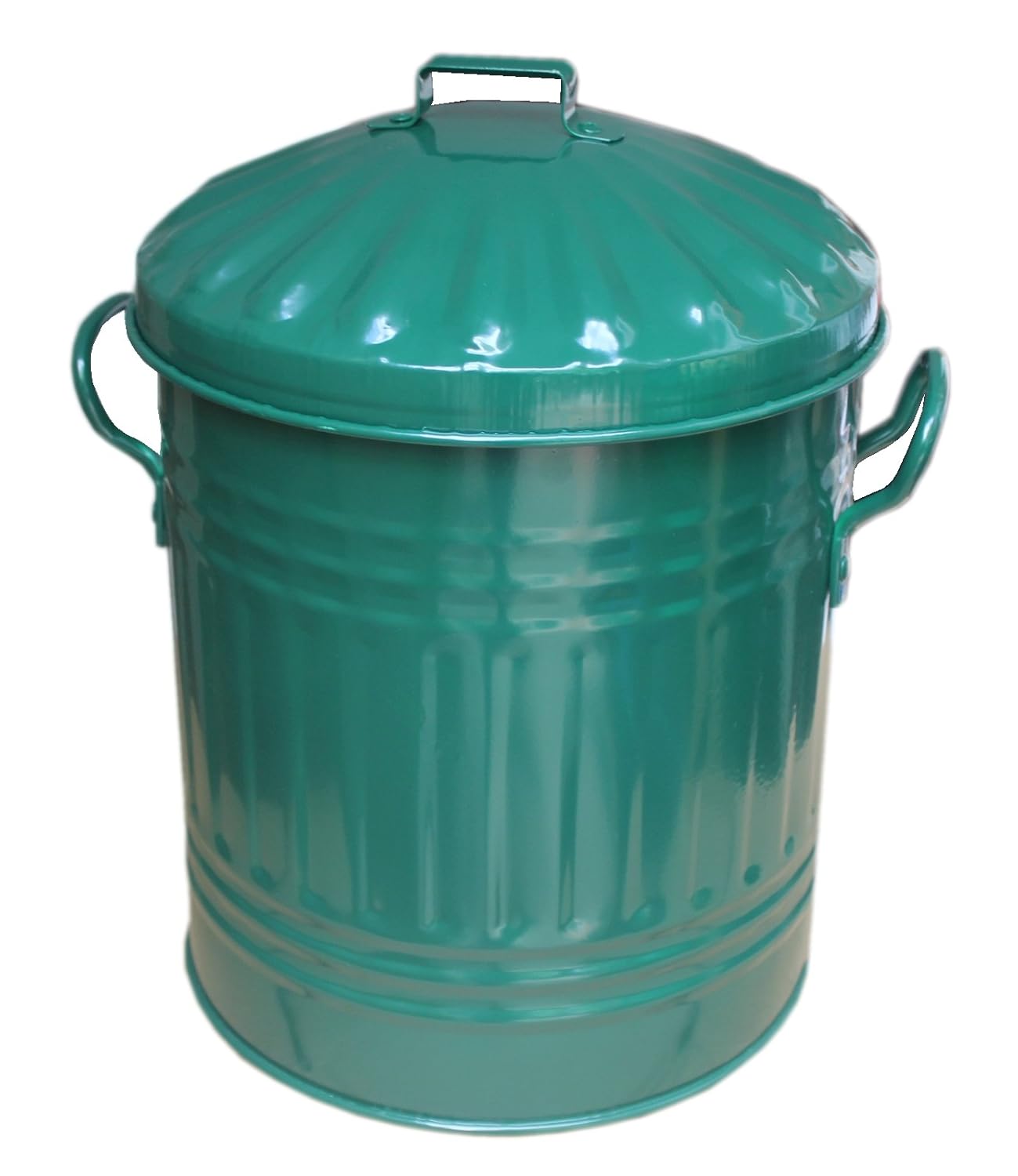 Small Medium Large Galvanised Green Metal Midi Bin Ideal for Rubbish