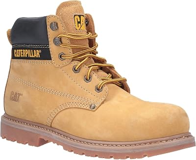 CAT Powerplant SB Safety Boot Honey UK 11 Goodyear Welted Nitrile Sole
