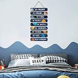 HPNIUB Space Bedroom Wood Sign Set 9pcs 2x12 Space Themed Wall Plaque view 6