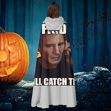 Aisfgbj Monster Of The Pocket Go Liam Neeson Meme Unisex Weihnachten Halloween Hexe Ritter Kapuzenmantel Vampir Umhang Cosplay Kostum Amazon De Haustier