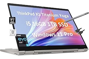 Lenovo ThinkPad X1 Titanium Yoga 2-in-1 Business Laptop (13.5" QHD Touchscreen, Intel Core i5-1130G7, 16GB RAM, 1TB SSD, Precision Pen), Lightweight 2.54lbs, 3-Year Warranty, Win 11 Pro, Silver