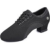 Topratting Women's Ballroom Dance Shoes 1.5 in/2 in Lace-Up Women's Latin Dance Shoes Suitable for Salsa Ballroom Modern Rhythm Jazz Banquets Teaching Practice Professional Performance