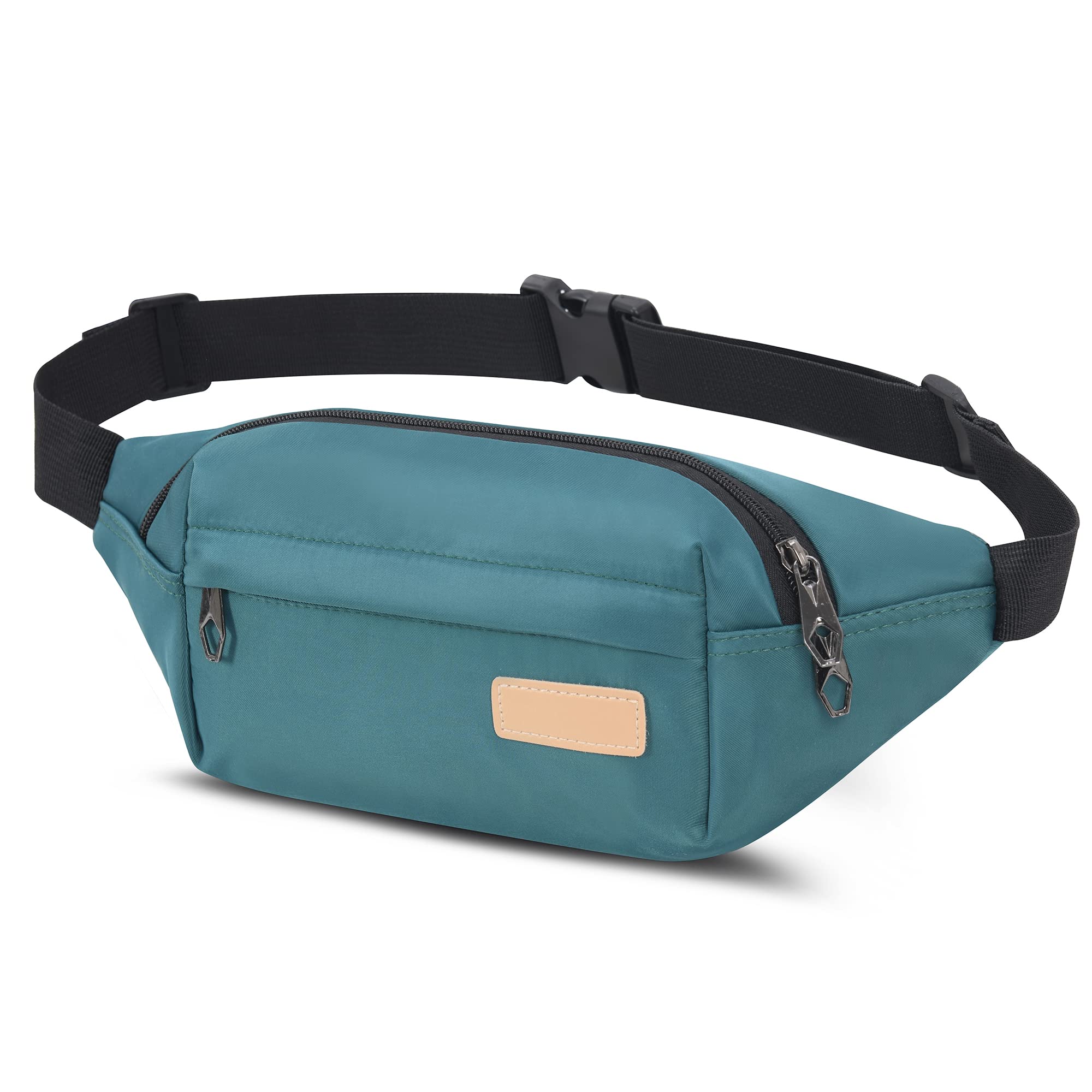 Lightweight Bumbags Waist Fanny Pack Water Resistant Bumbag with Multiple Pockets Suitable for Women Men Travel Daily Use Outdoor Sports (Green)