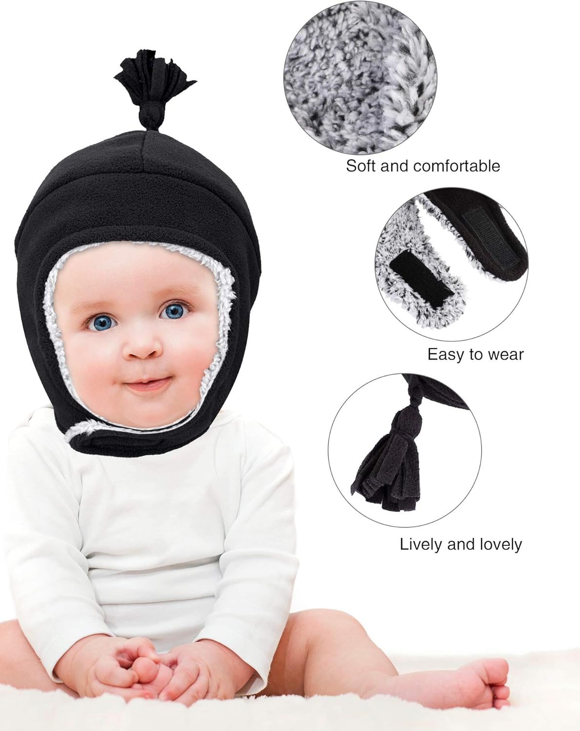 infant hat and gloves set