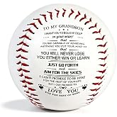 Moerge Baseball Gifts for Grandson Boys, to My Grandson Inspired Custom Personalized Baseball, Grandson Gifts from Grandma Grandpa, Baseballs Christmas Birthday Graduation Gift for Boys, Son