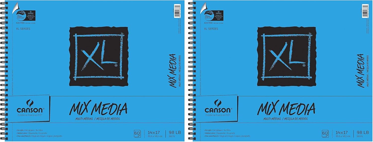 Canson XL Mix-Media Paper, 98 lb, 14 x 17 Inches, 60 Sheets - 100510930: Industrial & Scientific