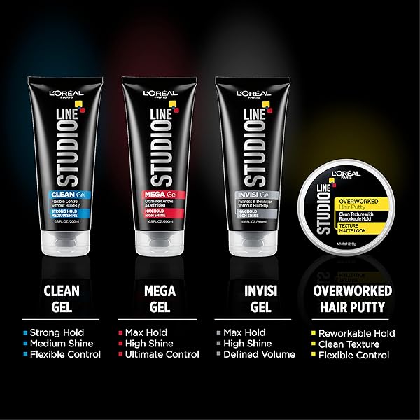 L’OREAL PARIS STUDIO LINE OVERWORKED HAIR PUTTY, 1.7 OZ.
