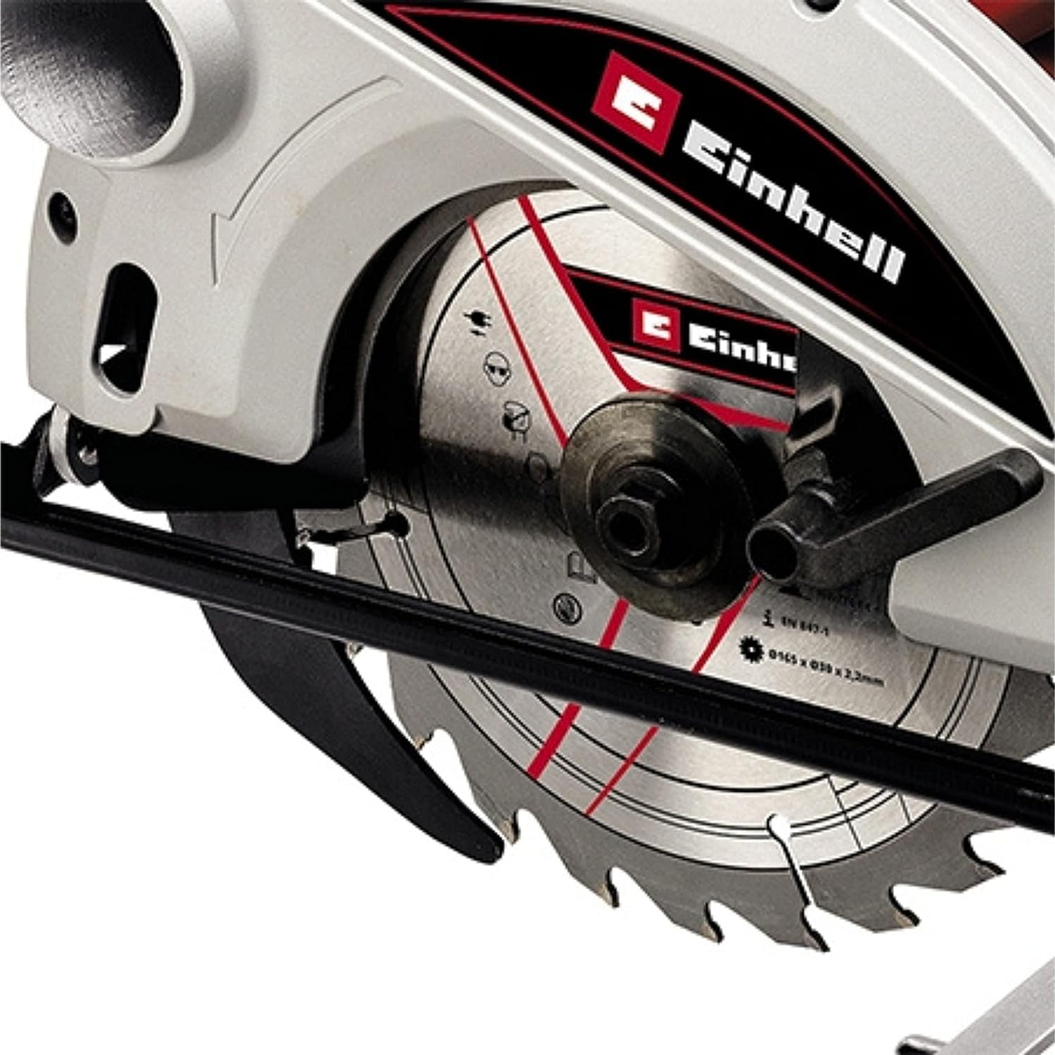 Einhell Handkreissäge TC-CS 1250 (1.250 W, 5.500 min-1, werkzeuglose Einstellung Tiefe/Winkel, Zusatzhandgriff, Spindelarretierung, Spaltkeil, inkl. Hartmetall-Sägeblatt) 2