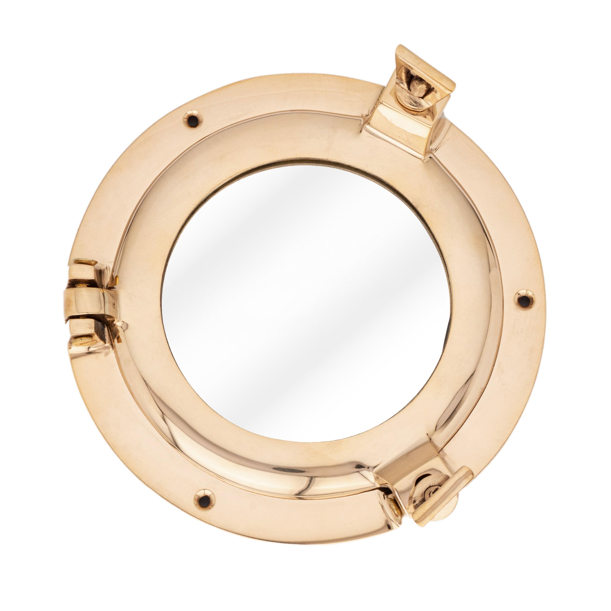 NKlaus Porthole Mirror Brass 14.5 cm Nautical Maritime Wall Mirror Antique Decoration 14948