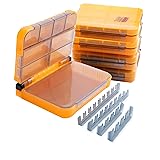 Tcakelox 5 Pack Mini Plastic Tackle Boxes for Small