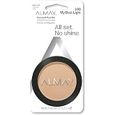 Almay Pressed Face Powder Makeup, 100 My Best Light | Ultra-fine, oil-free pressed powder mattifies oily areas to keep your skin shine-free.