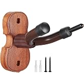 KKG 1 Pack Violin Wall Hanger With Bow Hook For Violin &amp; Viola | Anti‑Slip Soft Padding, Protects Instrument Surface Against Scratches and Abrasion