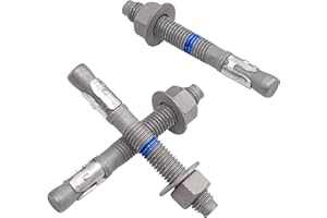 HROMIGRY 5/8" x 5" Concrete Anchors (20 Pack) 5/8 inch Wedge Anchors Bolts Hot Dip Galvanized