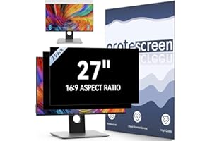 2 Pack 27 Inch 16:9 Computer Privacy Screen for Widescreen Monitor, 27in Removable Anti Blue Light Glare Eye Protection Shiel