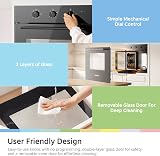 COMFEE' 60L Built-in Oven 8 Function Air Fry Steam Clean Black -BK view 8