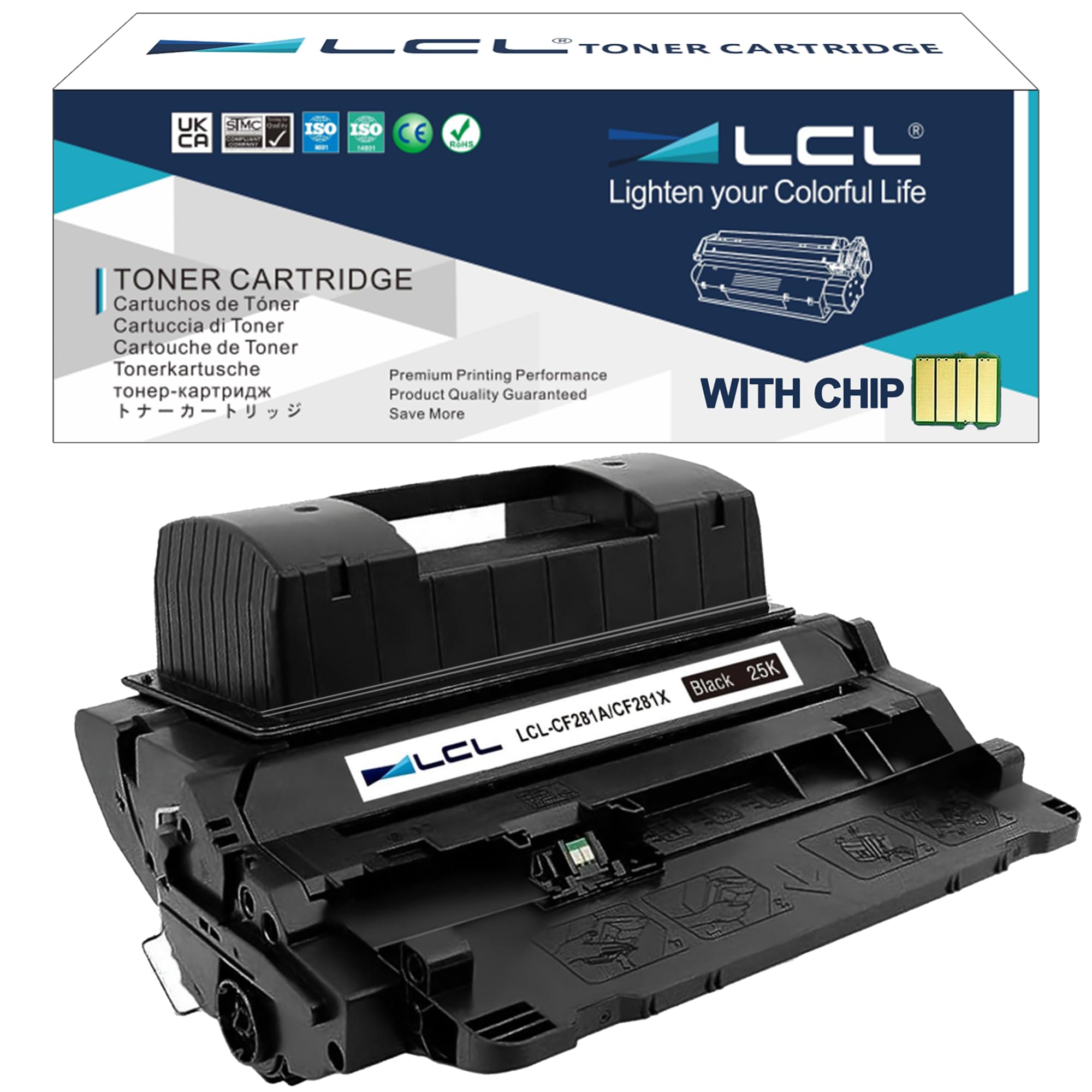 LCL Toner Cartridge 81X CF281X 25000Pages (1PK Black) Replacement for HP LaserJet Enterprise MFP MFP M630f MFP M630z MFP M630h MFP M630dn M605n M605dn M605x M606dn M606x MFP M625