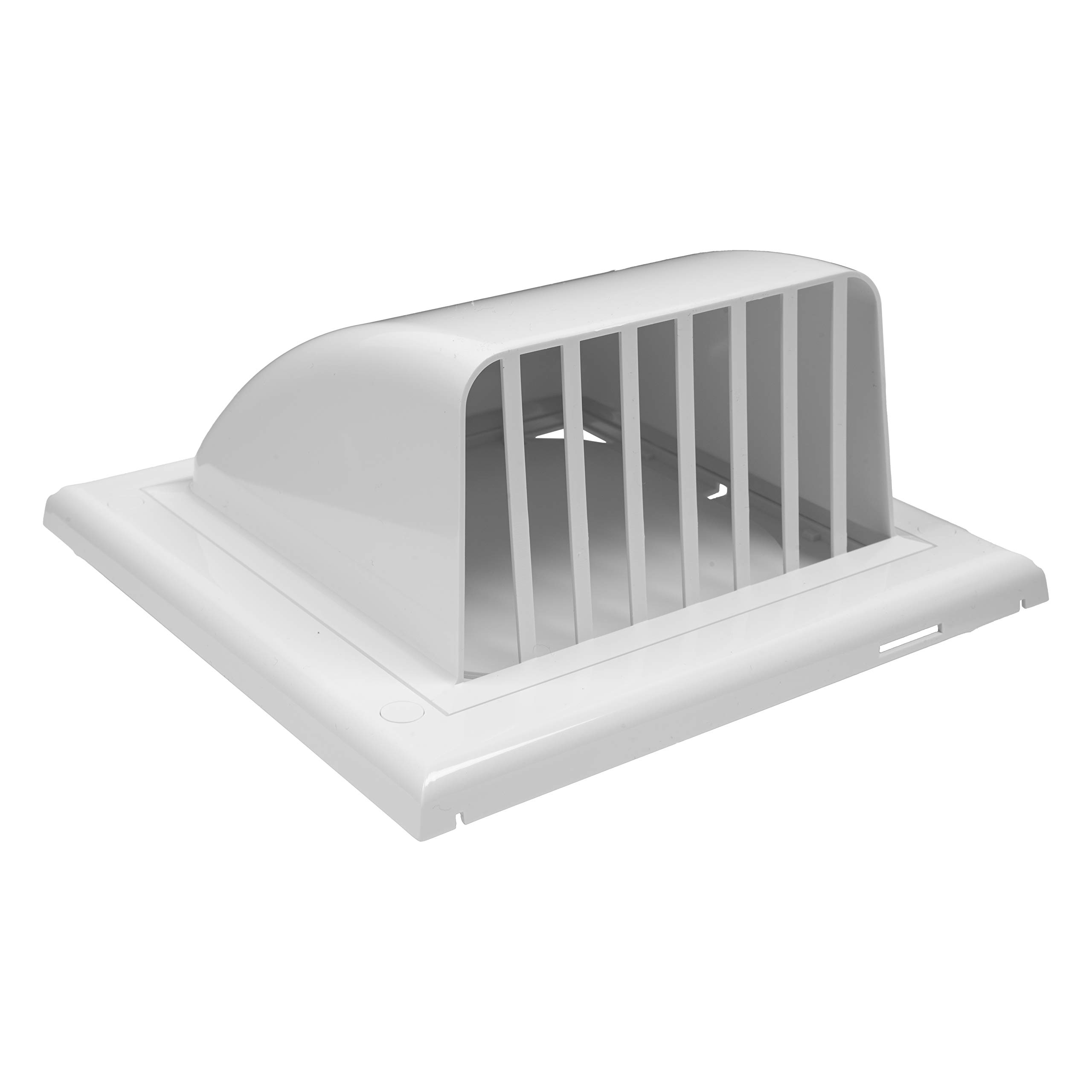 Vent Systems White 4" Inch Dryer Hood Vent with Bird Guard and Backdraft Damper - Designed UV Protected - Non Return Valve - Outlet Cowl Exhaust Air Vent Grille - Clothes Dryer Cover