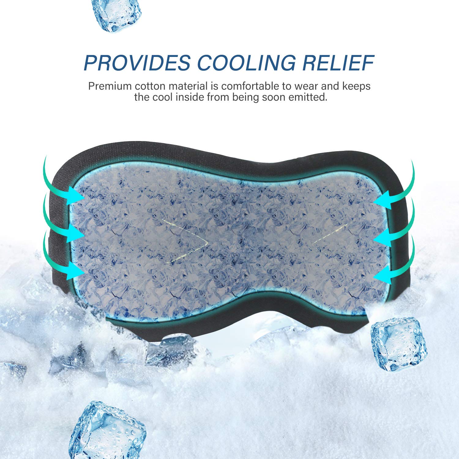 Sysrion Weighted Sleep Eye Mask Pillow, Cold Therapy Sleeping Mask for