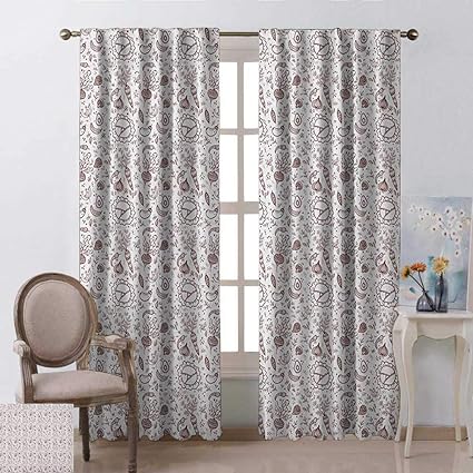 Amazon Com Youpinnong Brown And White Curtains Dining Room
