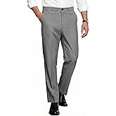 COOFANDY Men Classic Fit Dress Pant Casual Flat Front Pant Expandable Waist Suit Pant