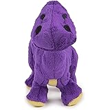 goDog Dinos Bruto With Chew Guard Technology Tough Plush Dog Toy, Purple, Small, 770961