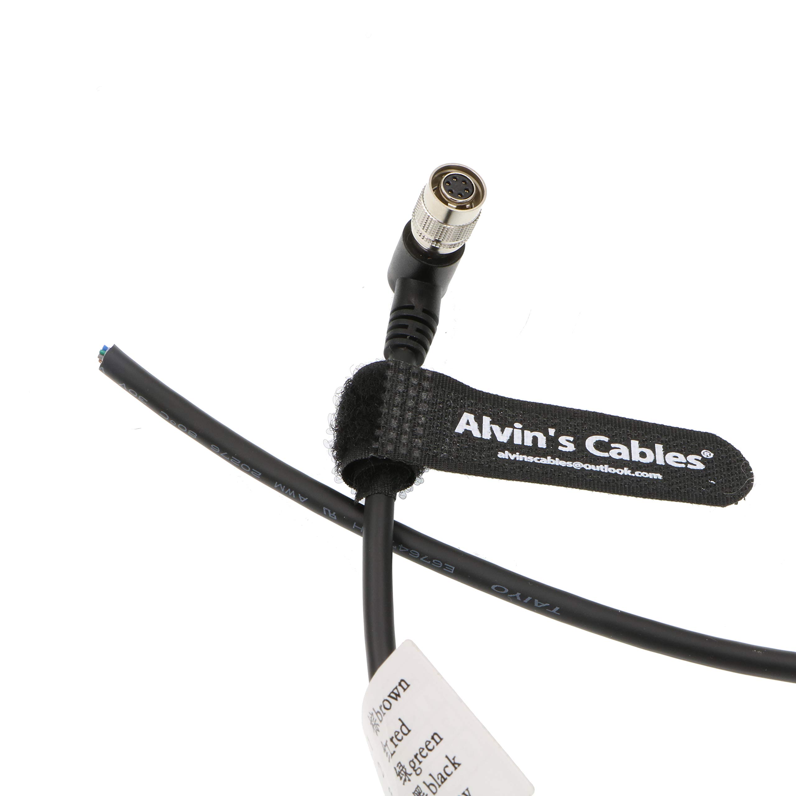 Alvin's Cables Trigger Strobe PWS Cable for TIS GigE Camera Hirose 6 Pin Female Right Angle to Open End Cable for Basler 1M — image 1