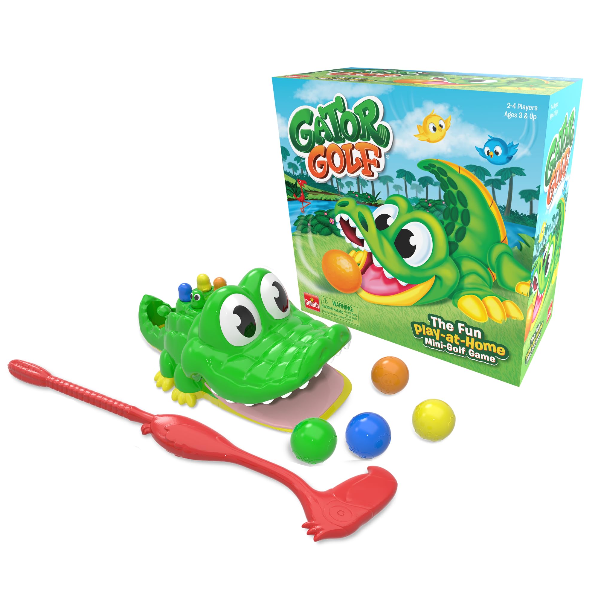 Goliath Gator Golf: The Fun Play-at-Home Mini Golf Game - Kids Interactive Action Game - For 2-4 Players - Ages 3+