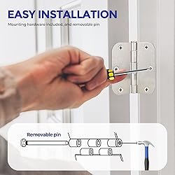 Ravinte 30 Pack Satin Nickel Door Hinges 3.5"x