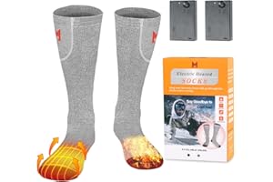 MRAWARM Heated Socks for Men Women, Battery Heated Socks, Electric Heating Socks for Men Women Camping Fishing Cycling Skiing Skating Hunting Hiking